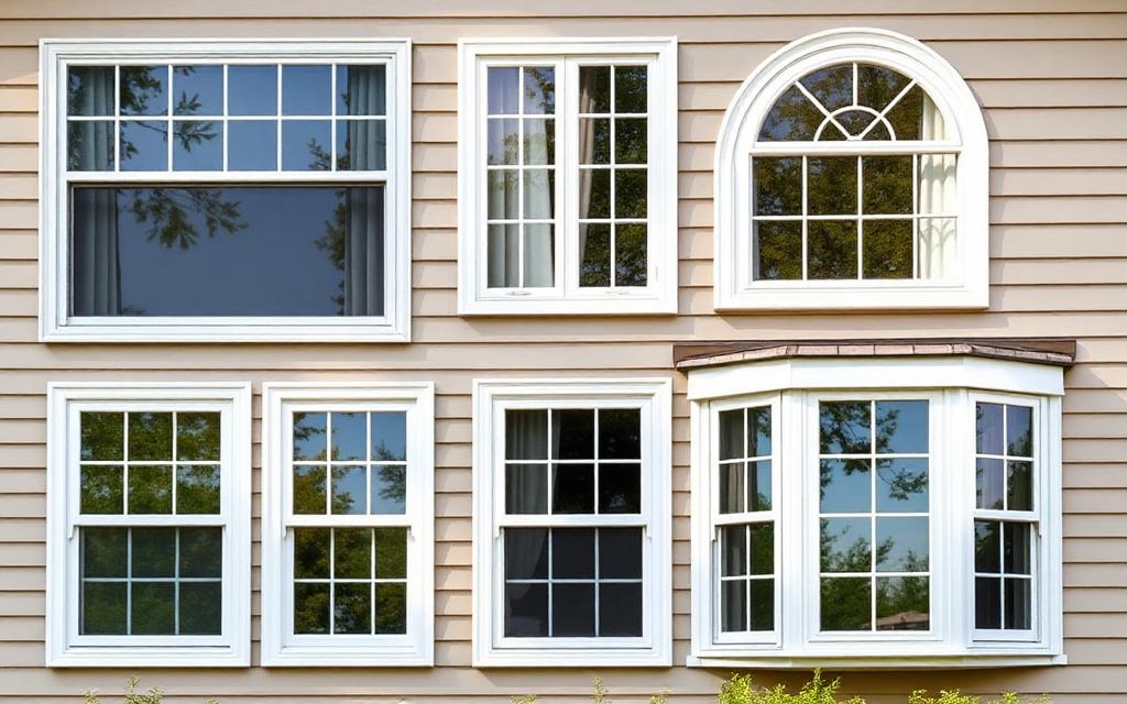 Sample of bay, bow, and casement window styles